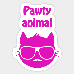 Pawty animal (pink) Sticker